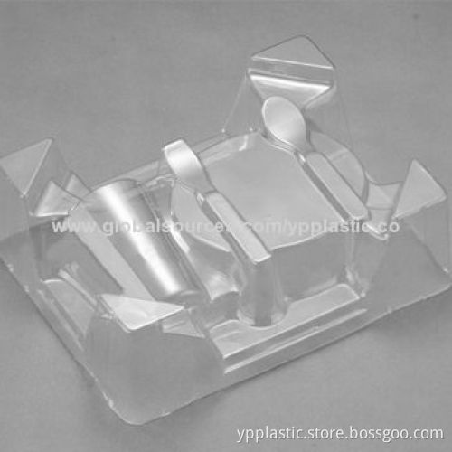 Customized Wholesale 100% Recyclable Clear Plastic PET Tray, Made of Aluminum Mold